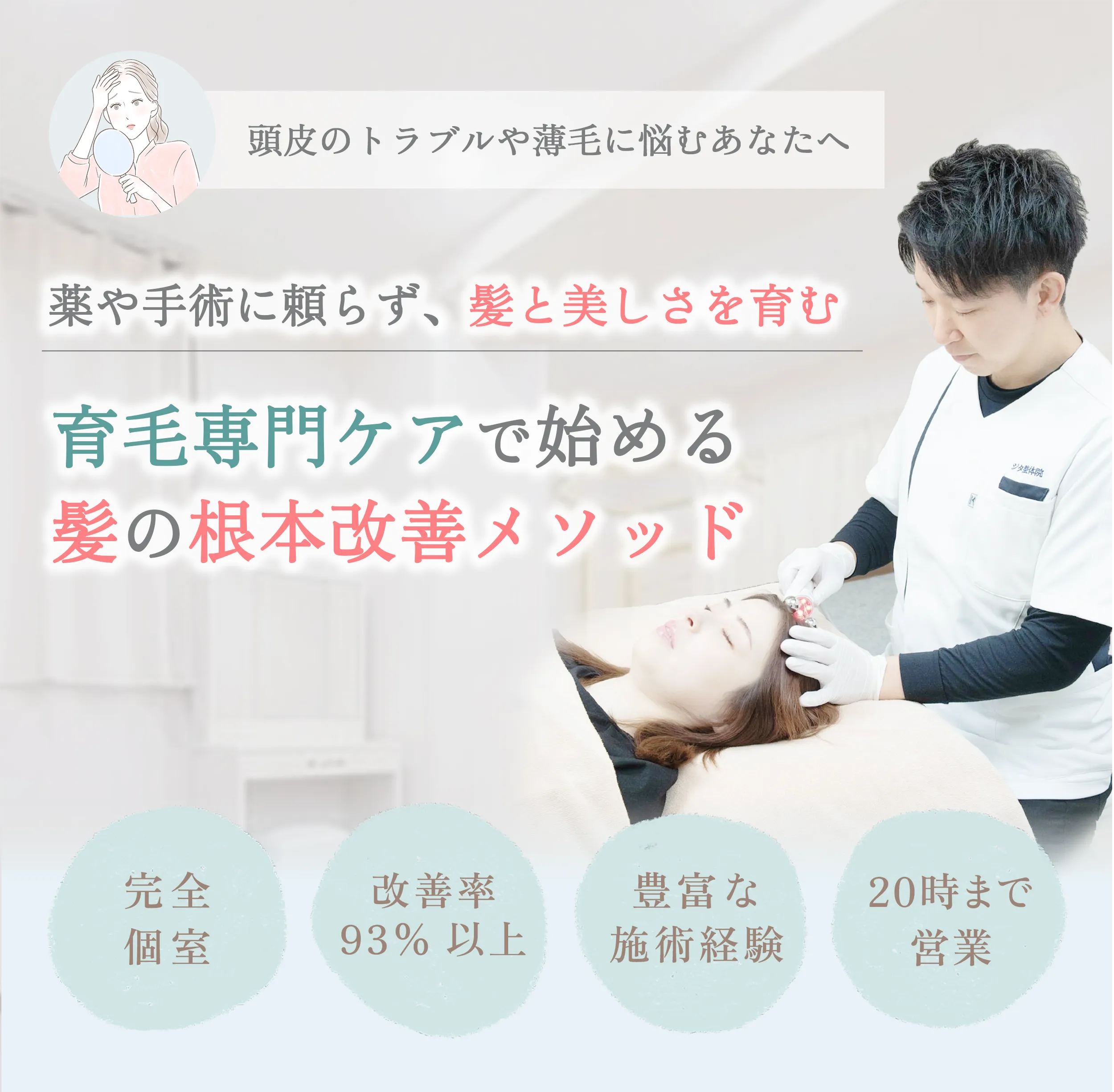 薬や手術に頼らず、髪と美しさを育む 育毛専門ケアで始める、髪の根本改善メソッド